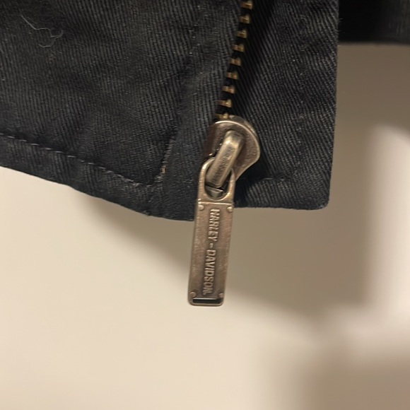 Mens Harley Davidson Motorcycle Jacket - Bomber Style - Black - Medium - Picture 7 of 9